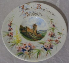 PIATTO MAIOLICA FRATELLI MINARDI FAENZA BRISIGHELLA ANNI 1910 RARO CERAMICA POTT