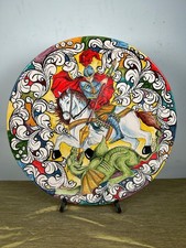 Grande piatto in maiolica di