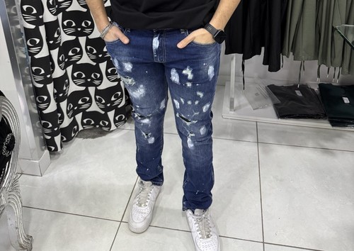 Jeans uomo denim blu scuro - uomo,