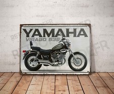 Plaque métal vintage Yamaha virago 535 Enseigne Garage Décoration moto Déco