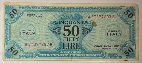 Italie lire allied - italie,