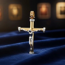 CIONDOLO CROCE DA UOMO IN ORO