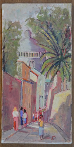 Strada con cupola dipinto - strada,