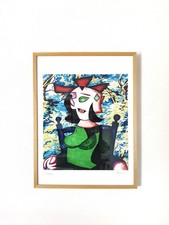 Enrico Baj "Madame Picasso" - Grafica Vintage, Litografia, Acquaforte 