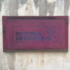BIRRA MESSINA-TELAIO PER SERIGRAFIA-SERIGRAFIA -ANNI 70/80 -134x73x4,5