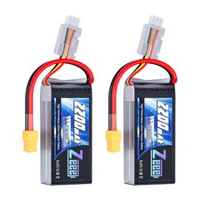 2x Zeeee 7.4V 2200mAh 2S Short