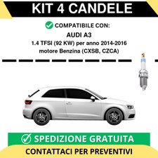 KIT 4 CANDELE per AUDI A3 1.4