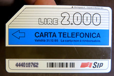 SCHEDA TELEFONICA LIRE 2000 -