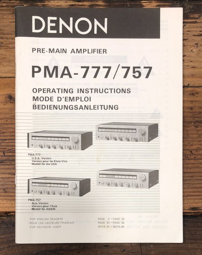 Denon pma 757 777 - pma-757, pma-777