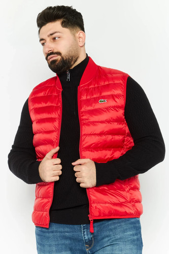 Gilet uomo lacoste rosso - lacoste,