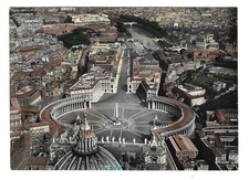 RPPC Italy Rome St Peters Piazza S Pietro Aerial View Vatican Terni 4X6 Postcard