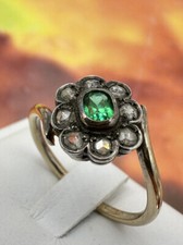 #old RING contorno anello vintage DIAMANTI  gold 18 KT  750°ARGENTO anni50 BOX