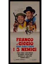 locandina I 3 NEMICI franco franchi ciccio ingrassia agenti segreti B383