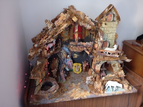 Presepe artigianale illuminato - presepe,
