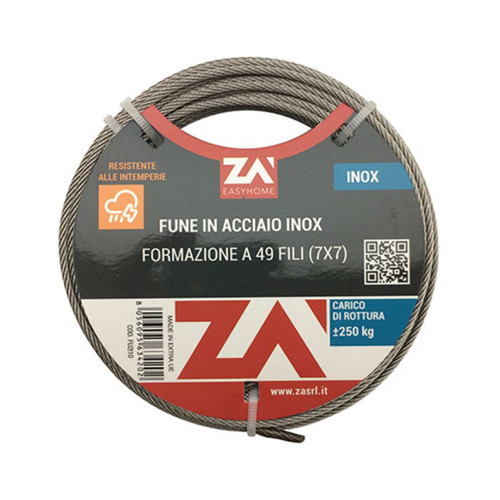 Fune acciaio inox x - inox, mm.4