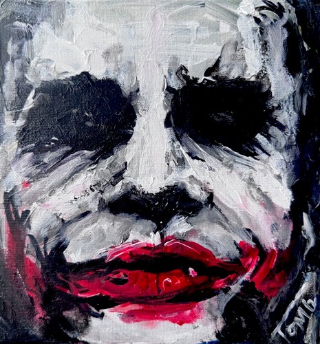 Heath ledger joker dipinto - joker,