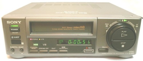 Vcr sony c100 hi8 8mm - vcr,