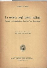 La società degli storici italiani. Appunti e divagazioni per l'avvio d'una disc