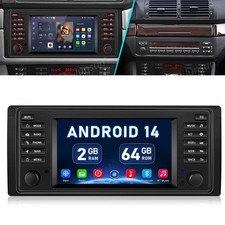 Per BMW Serie 5 E39 X5 E53 Serie 7 E38 Android 14 Carplay Autoradio GPS NAVI RDS BT 64GB
