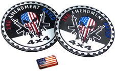 2pc 2nd Amendment Rated Emblem