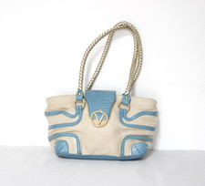 Borsa a spalla Mario Valentino in juta e cotone