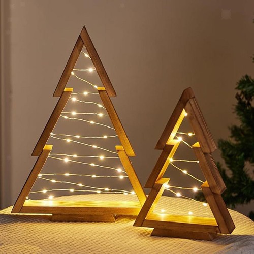 Albero natale legno con - natale, in