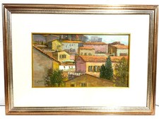 Quadro Acrilico Su Tela, Misura 60x44 cm - Fatto a Mano - Scorcio di Bologna