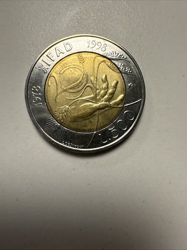 500 lire bimetallica anno - lire,