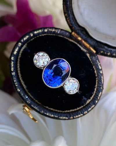 Fede nuziale diamante zaffiro - nuziale,