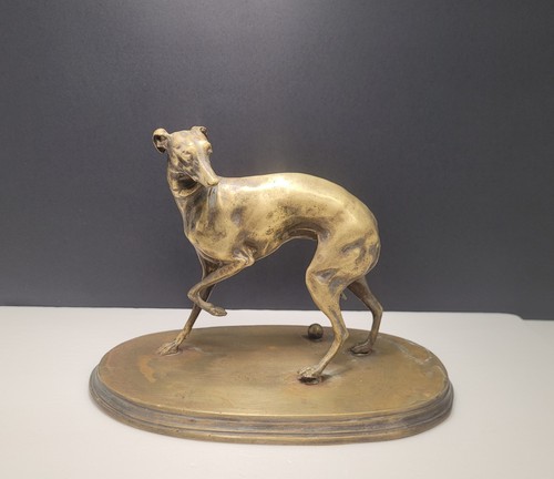 Vintage bronze greyhound - vintage, /