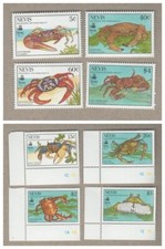 Nevis 1990 - Colombo - Granchi - Set di 8 francobolli - Scott #606-13 - MNH