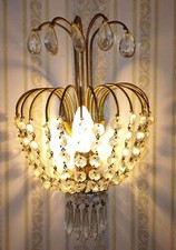 2 APPLIQUE DA PARETE VINTAGE IN CRISTALLO PERFETTE - SPEDIZIONE GRATIS