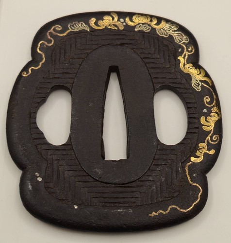 Antico tsuba ferro taglia - in,
