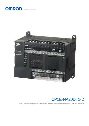 Plc omron cp1e na20dt1 - omron, cp1e-na20dt1-d