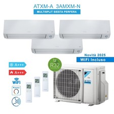 Daikin 3AMXM52N + 2x ATXM25A + ATXM35A Condizionatore Climatizzatore Siesta Perf