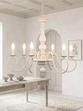Lampadario classico in legno e