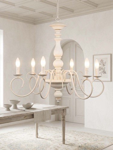 Lampadario classico legno e - in,