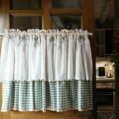 Tende verdi gingham - verdi,