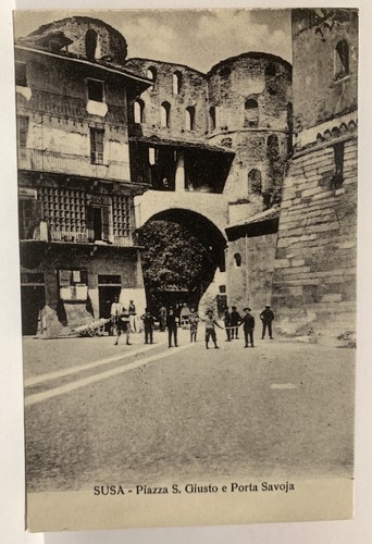 Cartolina animata susa piazza - susa,