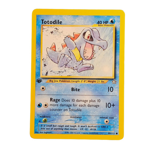 Pokemon card totodile 111 - card,