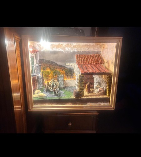 Presepe artigianale fatto - presepe,
