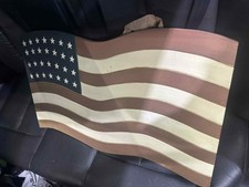 Bandiera americana in legno