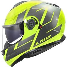 CASCO MODULARE FF908 LS2 STROBE 2 CODE H-V GIALLO GRIGIO LUCIDO ECE22.06