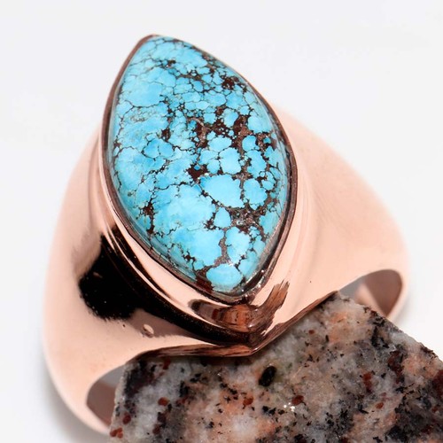 Anello turchese uomo - , placcato