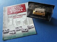 VEICOLI PUBBLICITARI D'EPOCA N.12 FIAT 600 FURGONE TRE ROSSI EAGLEMOSS CVPp