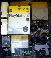 PS1 SCPH-1002 Sony Playstation 1 White box complete ottima + light gun Namco