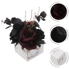  Centrotavola con fiori neri: composizioni floreali artificiali rustiche,