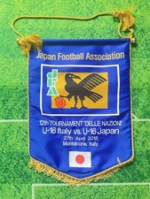 Gagliardetto GIAPPONE calcio ufficiale ricamato vs ITALIA Under 16 2015 cm 37