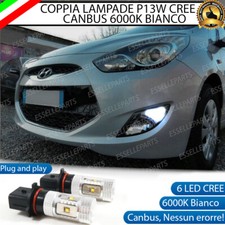 2x LAMPADE 12W P13W 6 LED CREE DRL LUCI DIURNE HUNDAY IX20 CANBUS BIANCO