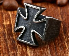 anello acciaio inox croce